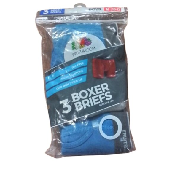 Boy's Fruit of the Loom Boxer Briefs 3 Pack - Multicolor - M (10/12) -- NWT - Picture 1 of 2